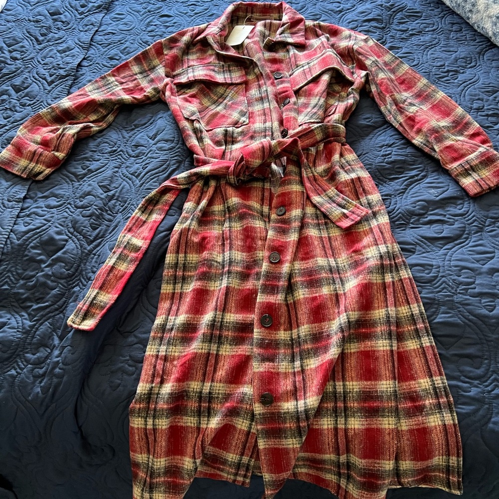 Button down flannel jacket